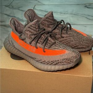 Adidas mens Yeezy Boost 350 V2 - Gray and Orange